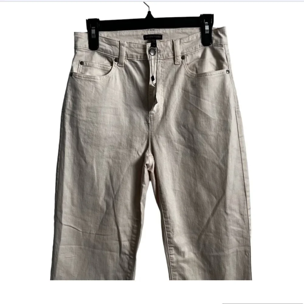 Eileen Fisher High-Rise Straight-Leg Stretch Denim Pants